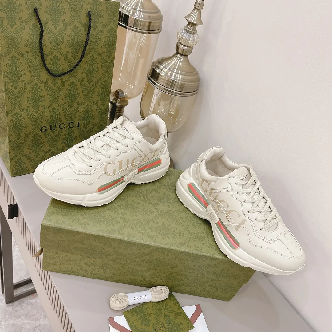 Top version P800 Ordinary version P620 GUCCI dad shoes latest upgraded version❗❗ P Women's 400 Men's 380 The fabric is 100% consistent with the counter. The whole series uses four leather styles. Each pattern color and fabric are one-to-one consistent with the counter. Women's code 35 36 37 38 39 40 Men's code 39 40 41 42 43 44 (women's 34 Men's size 45 (can be customized)